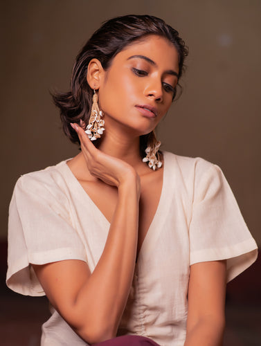 Light Weight Jute Earrings with Seashells