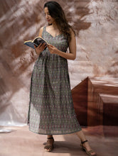 Load image into Gallery viewer, Light &amp; Soft. Handwoven Ikat Dress - Grey Mirage