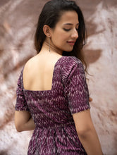 Load image into Gallery viewer, Light &amp; Soft. Handwoven Ikat Dress - Purple Rain 