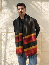 Load image into Gallery viewer, Light &amp; Warm Himachal Muffler - Coal &amp; Ember 