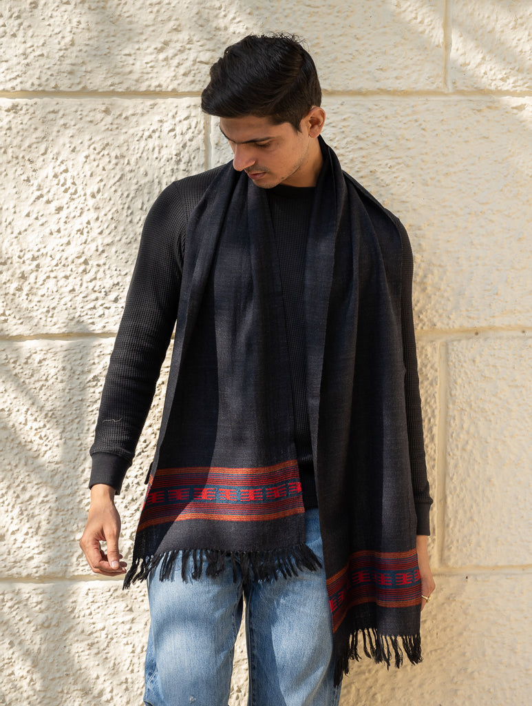 Light & Warm Himachal Muffler - Dark Trail