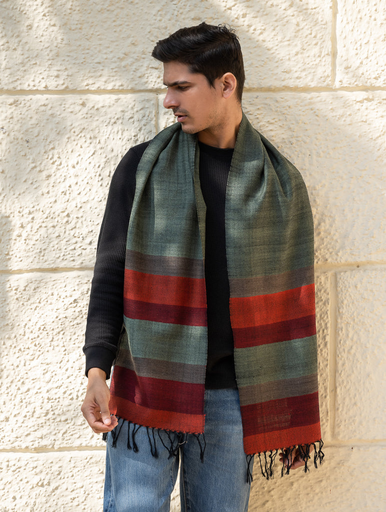 Light & Warm Himachal Muffler - Forest Ledger
