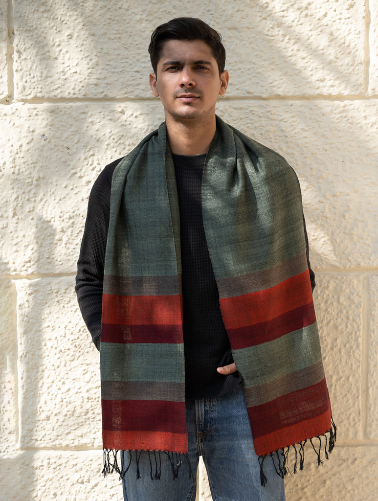 Light & Warm Himachal Muffler - Forest Ledger