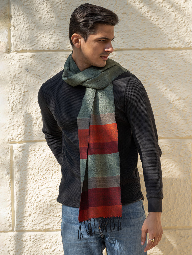 Light & Warm Himachal Muffler - Forest Ledger