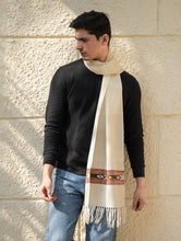 Load image into Gallery viewer, Light &amp; Warm Himachal Muffler - Ivory Warmth