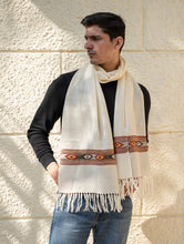 Load image into Gallery viewer, Light &amp; Warm Himachal Muffler - Ivory Warmth