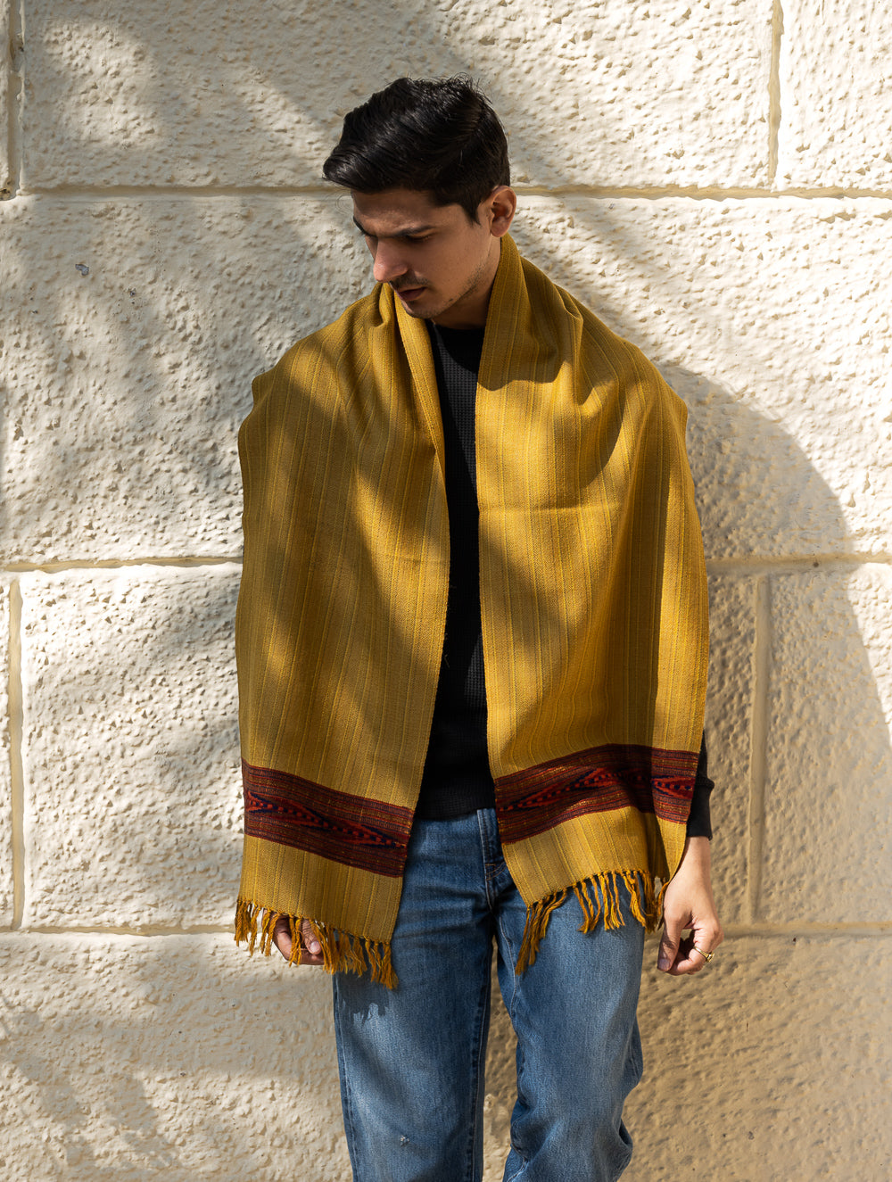 Load image into Gallery viewer, Light &amp; Warm Himachal Muffler - Ochre Trail