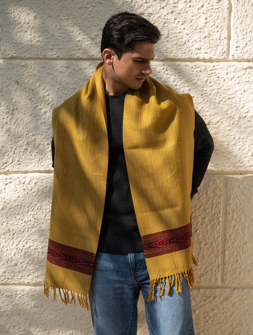 Load image into Gallery viewer, Light &amp; Warm Himachal Muffler - Ochre Trail