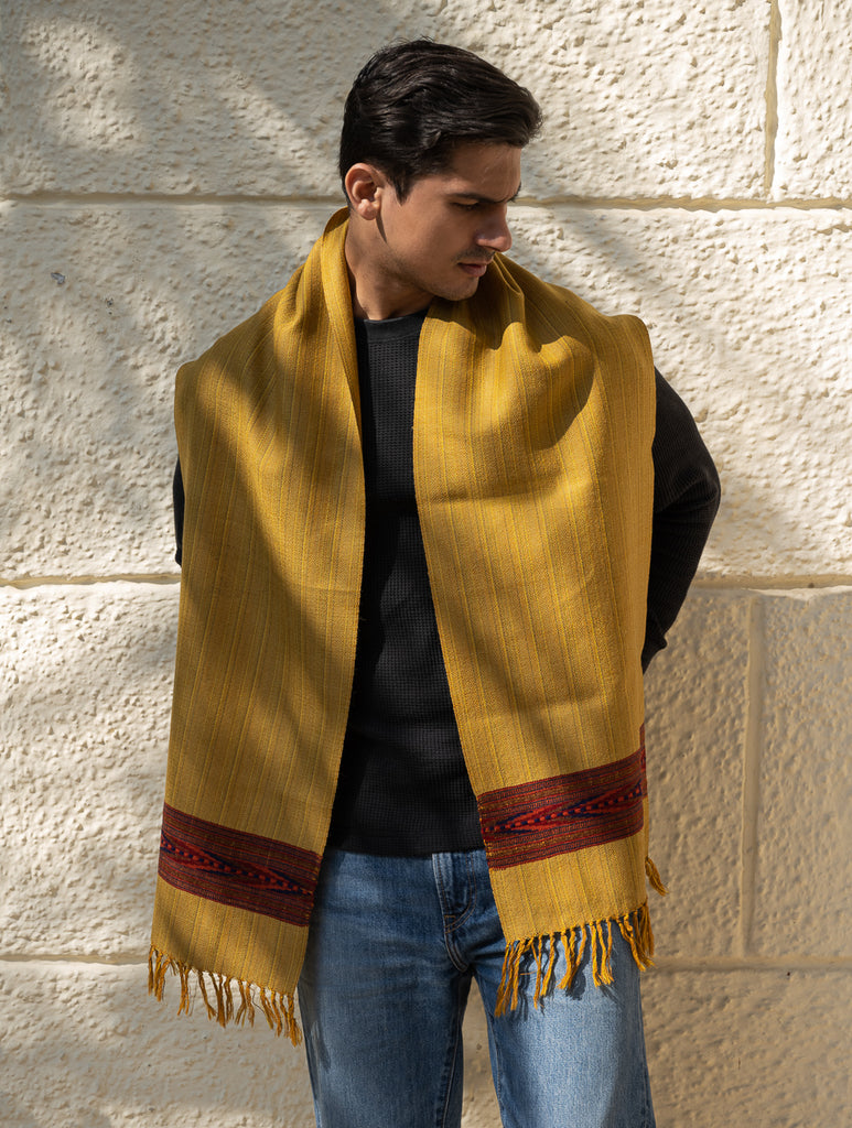 Light & Warm Himachal Muffler - Ochre Trail