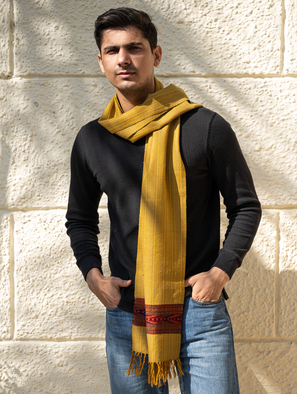Load image into Gallery viewer, Light &amp; Warm Himachal Muffler - Ochre Trail