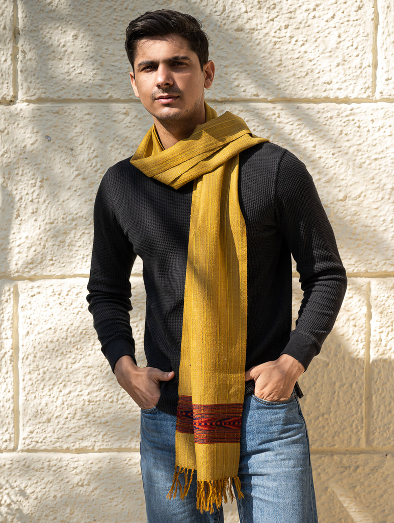 Light & Warm Himachal Muffler - Ochre Trail