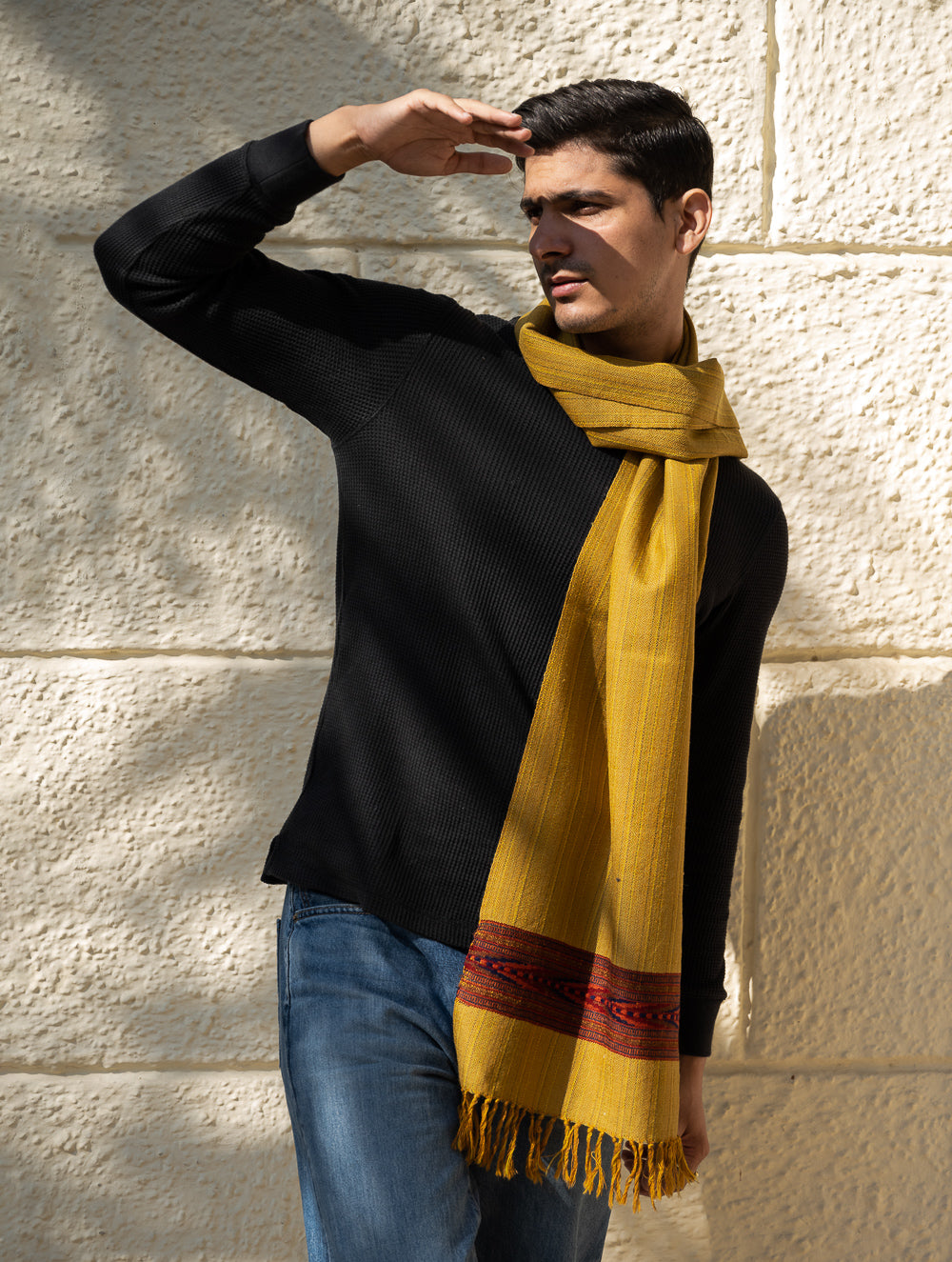 Load image into Gallery viewer, Light &amp; Warm Himachal Muffler - Ochre Trail