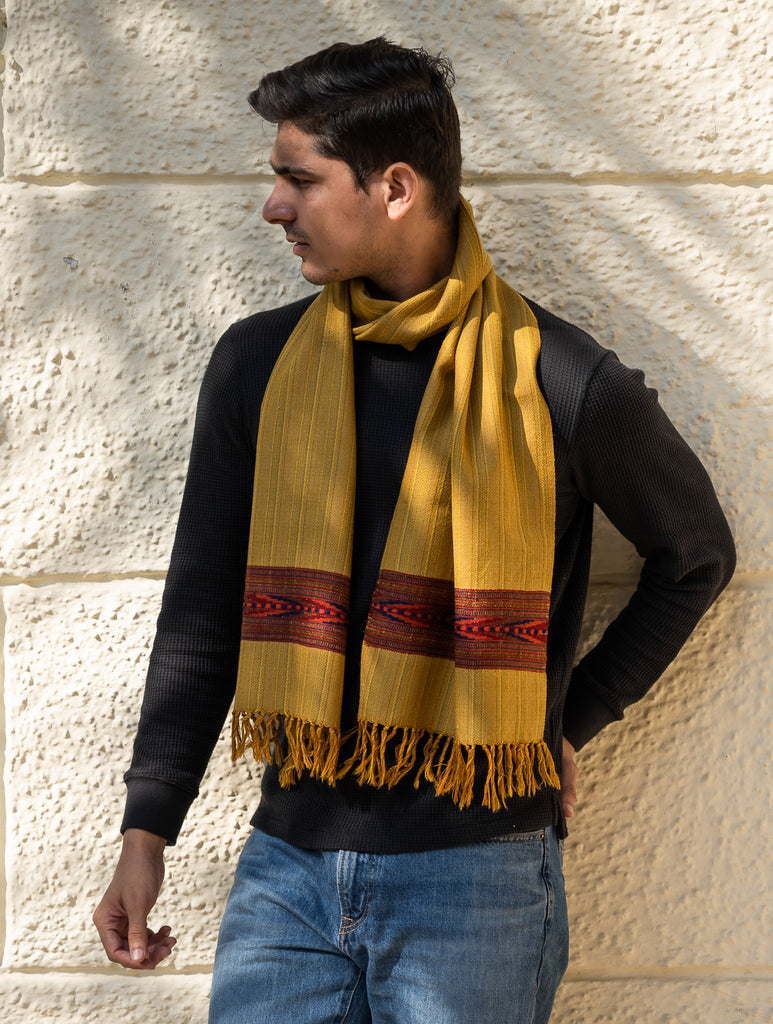 Light & Warm Himachal Muffler - Ochre Trail