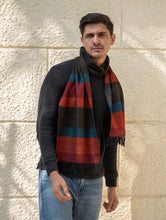 Load image into Gallery viewer, Light &amp; Warm Himachal Muffler - Striped Tones