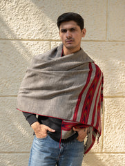 Light & Warm Himachal Stole - Ashen Bands