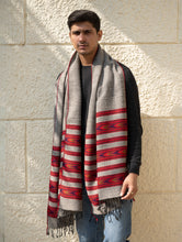 Load image into Gallery viewer, Light &amp; Warm Himachal Stole - Ashen Bands