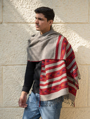 Light & Warm Himachal Stole - Ashen Bands