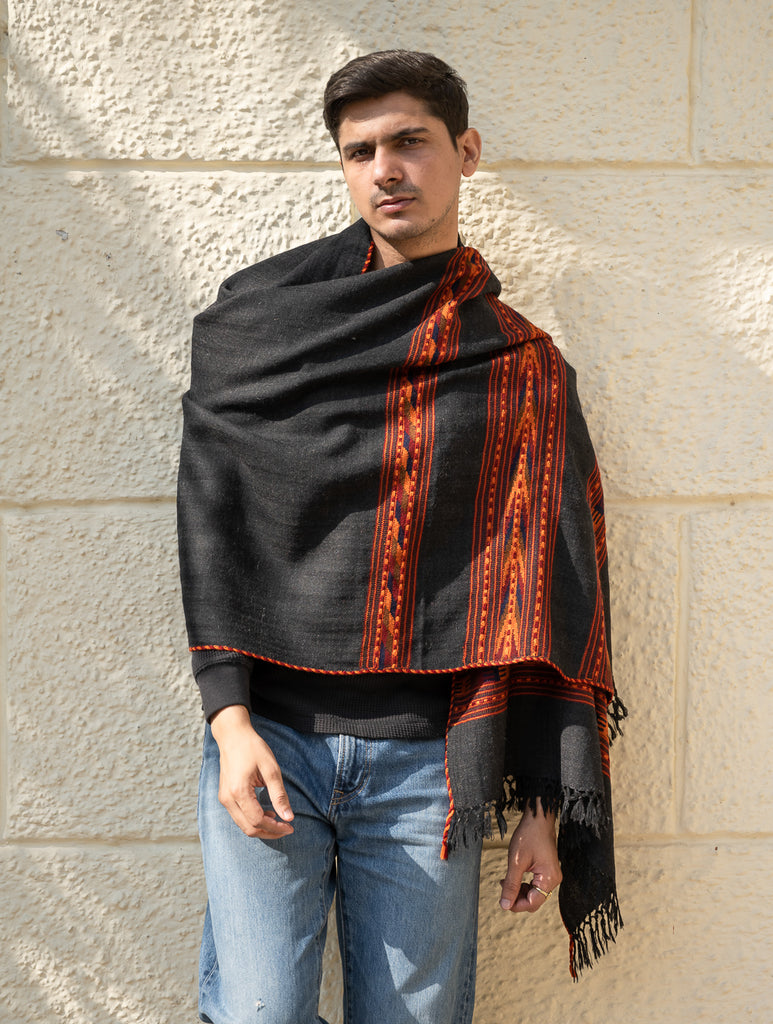Light & Warm Himachal Stole - Raven Bands