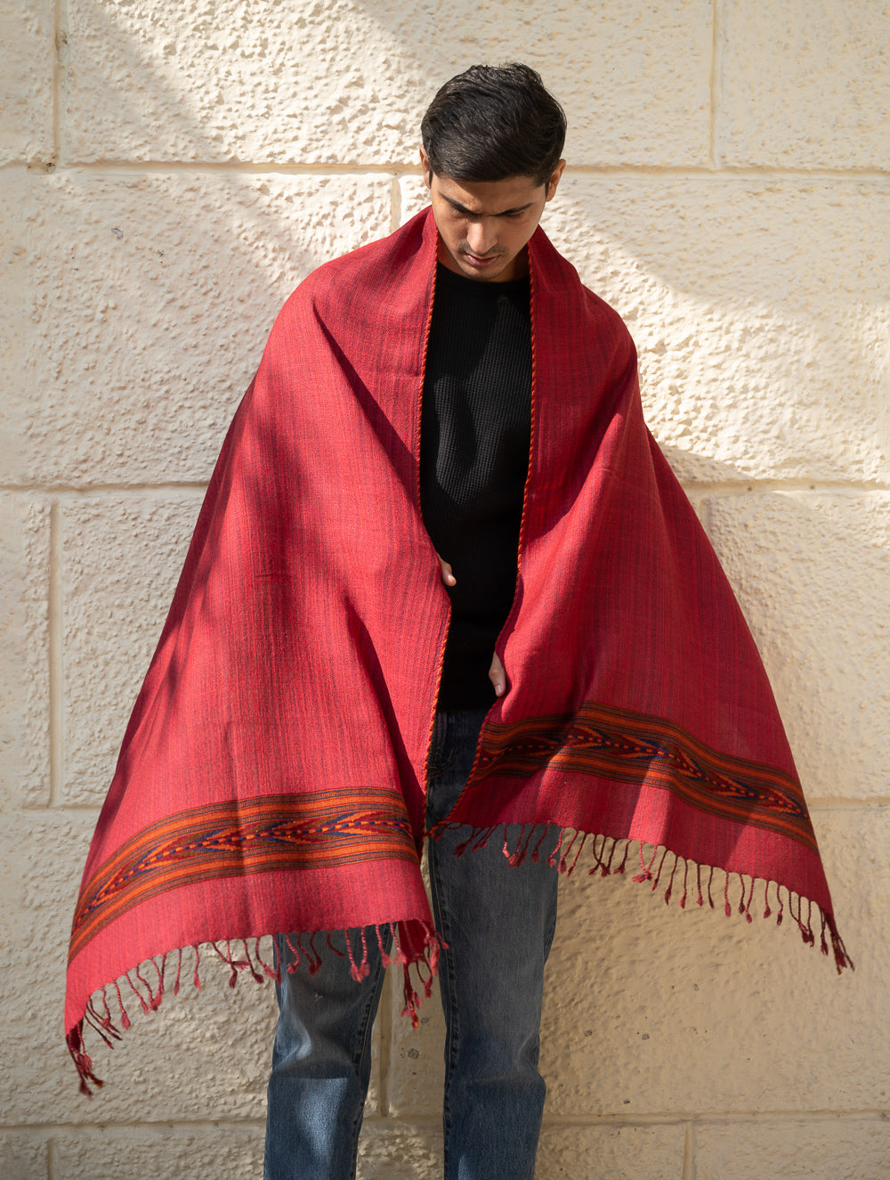 Light & Warm Himachal Stole - Rosewood Trail