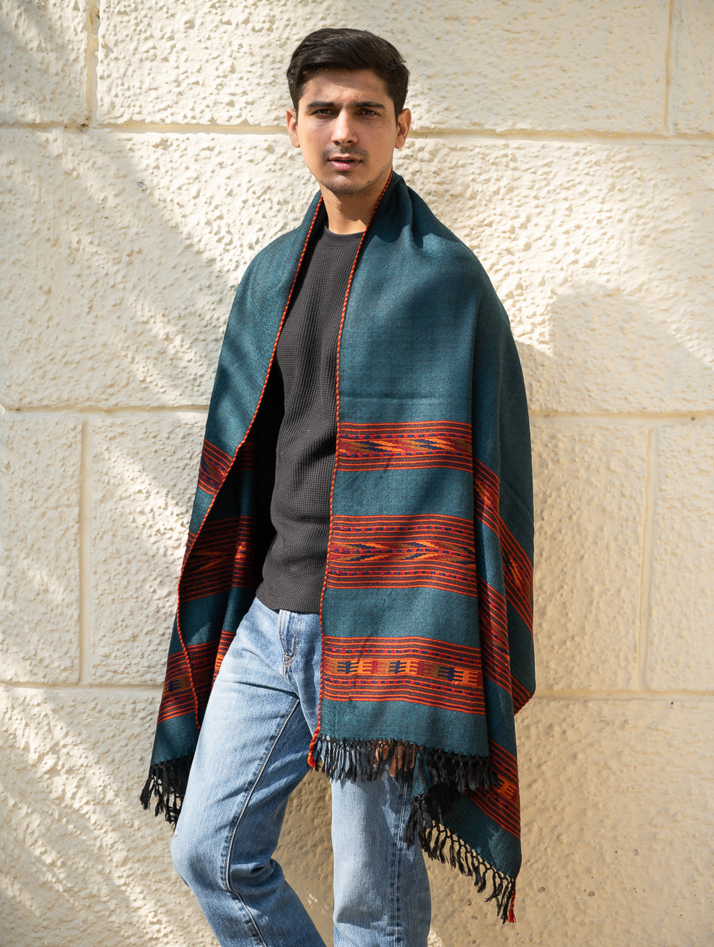 Load image into Gallery viewer, Light &amp; Warm Himachal Stole - Sea Moss