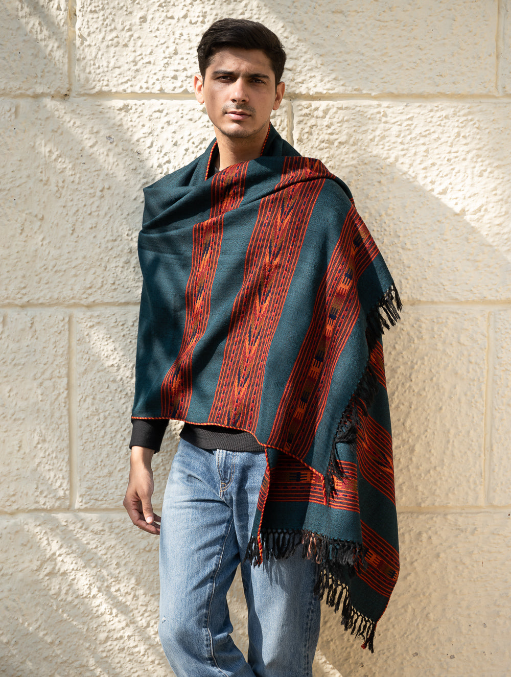 Load image into Gallery viewer, Light &amp; Warm Himachal Stole - Sea Moss