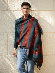 Light & Warm Himachal Stole - Sea Moss