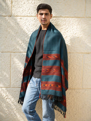Light & Warm Himachal Stole - Sea Moss