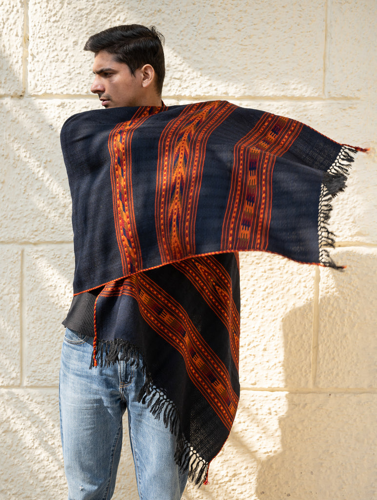 Light & Warm Himachal Stole - Twilight Bands