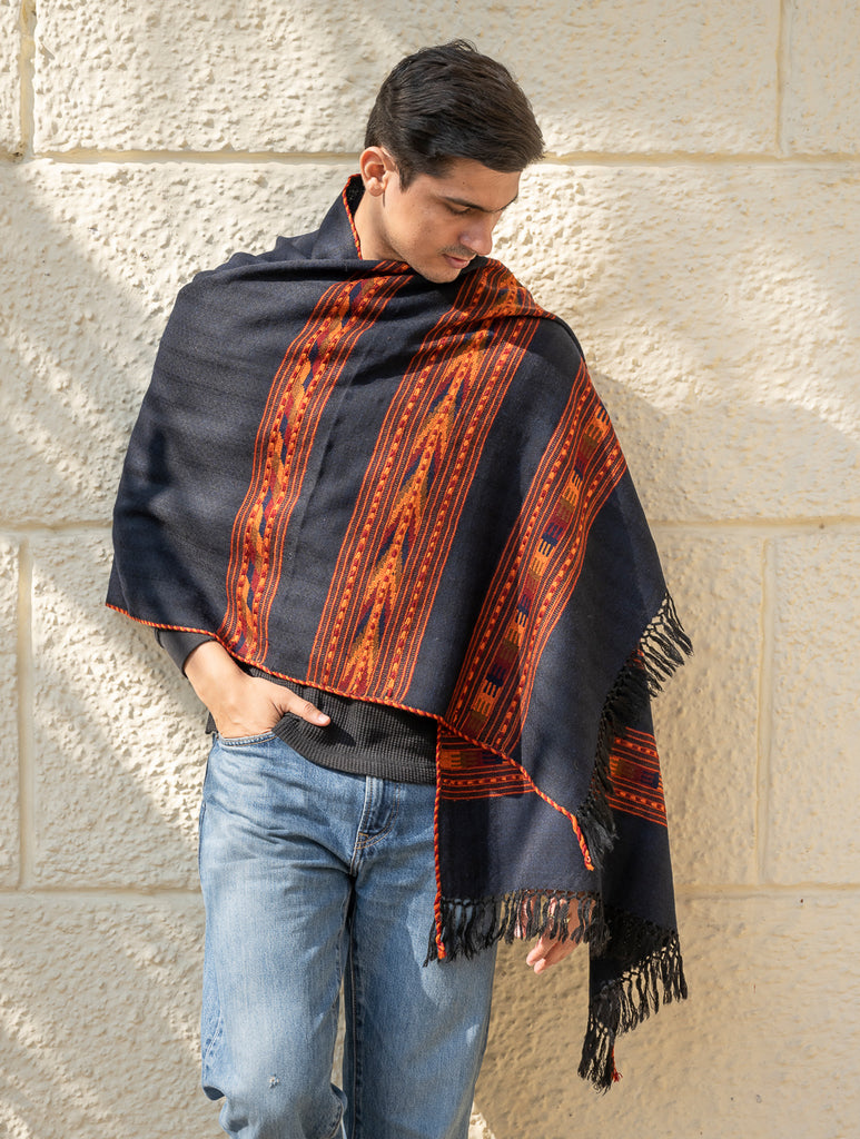 Light & Warm Himachal Stole - Twilight Bands