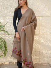 Load image into Gallery viewer, Light &amp; Warm Merino Wool Kinnauri Shawl - Mocha Trail