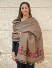 Load image into Gallery viewer, Light &amp; Warm Merino Wool Kinnauri Shawl - Mocha Trail