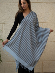 Light & Warm Merino Wool Kinnauri Stole - Cacao Link
