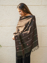 Load image into Gallery viewer, Light &amp; Warm Merino Wool Kinnauri Stole - Coffee Meadow