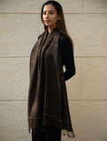 Light & Warm Merino Wool Kinnauri Stole - Brown Hues