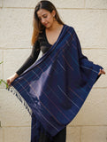 Light & Warm Merino Wool Kinnauri Stole - Midnight Link