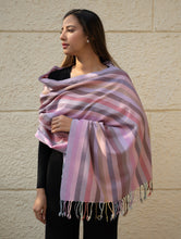 Load image into Gallery viewer, Light &amp; Warm Merino Wool Kinnauri Stole - Orchid Hues