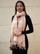 Load image into Gallery viewer, Light &amp; Warm Merino Wool Kinnauri Stole - Rosé Dust