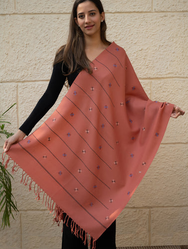 Light & Warm Merino Wool Kinnauri Stole - Rosewood Meadow