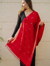 Load image into Gallery viewer, Light &amp; Warm Merino Wool Kinnauri Stole - Tangerine Meadow