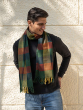 Load image into Gallery viewer, Light &amp; Warm Merino Wool Stole - Autumn Tones