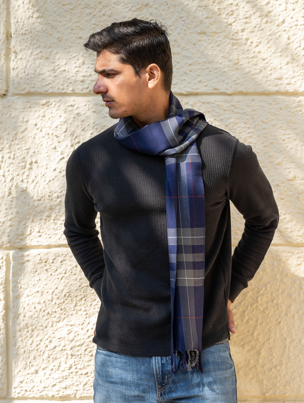 Load image into Gallery viewer, Light &amp; Warm Merino Wool Stole - Inkstone