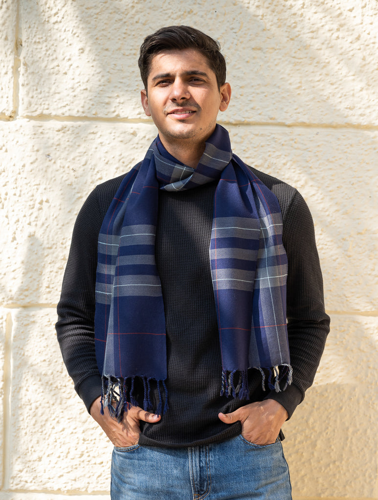 Light & Warm Merino Wool Stole - Inkstone