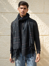 Load image into Gallery viewer, Light &amp; Warm Merino Wool Stole - Night Rain