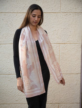 Load image into Gallery viewer, Light &amp; Elegant Silk Batik Stole - Pink Flora