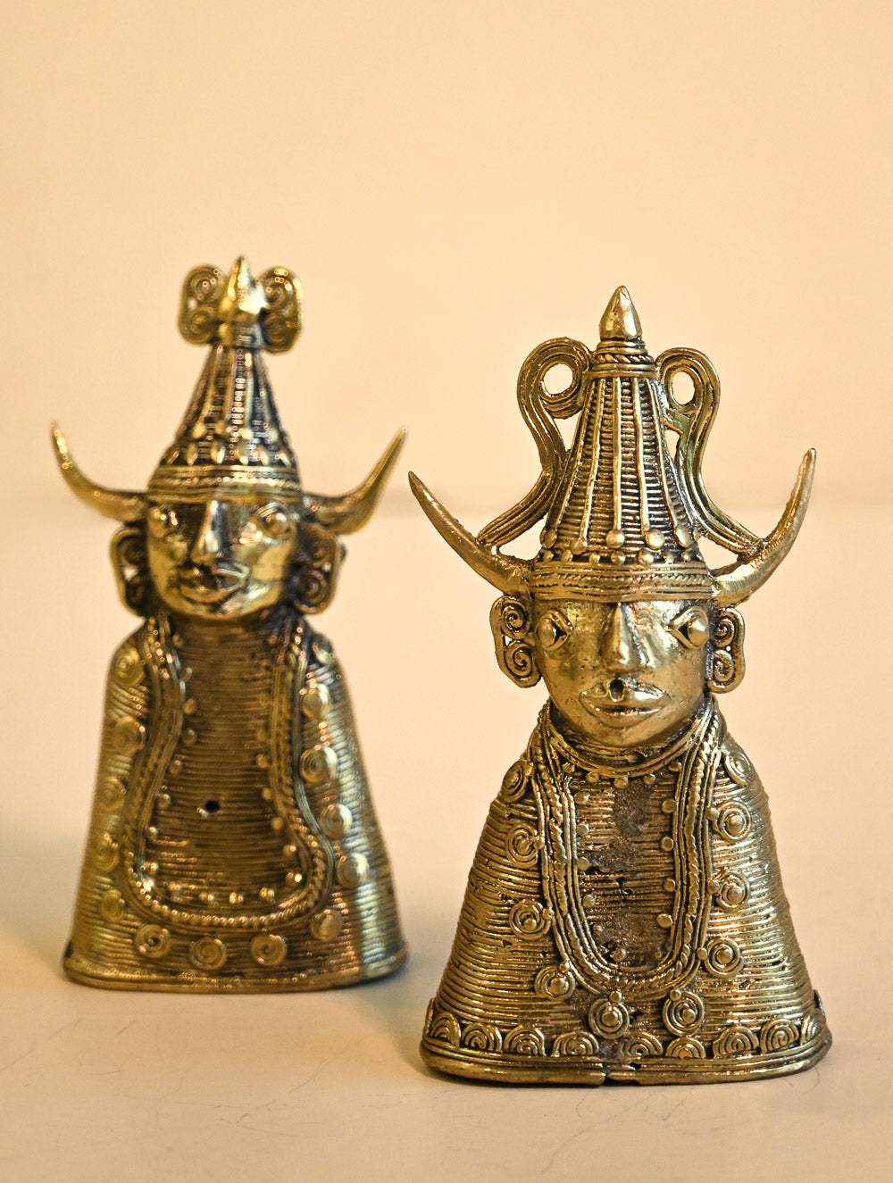 Exclusive Bastar & Dhokra Art Curio - Tribal Grace Duo (Set of 2) 