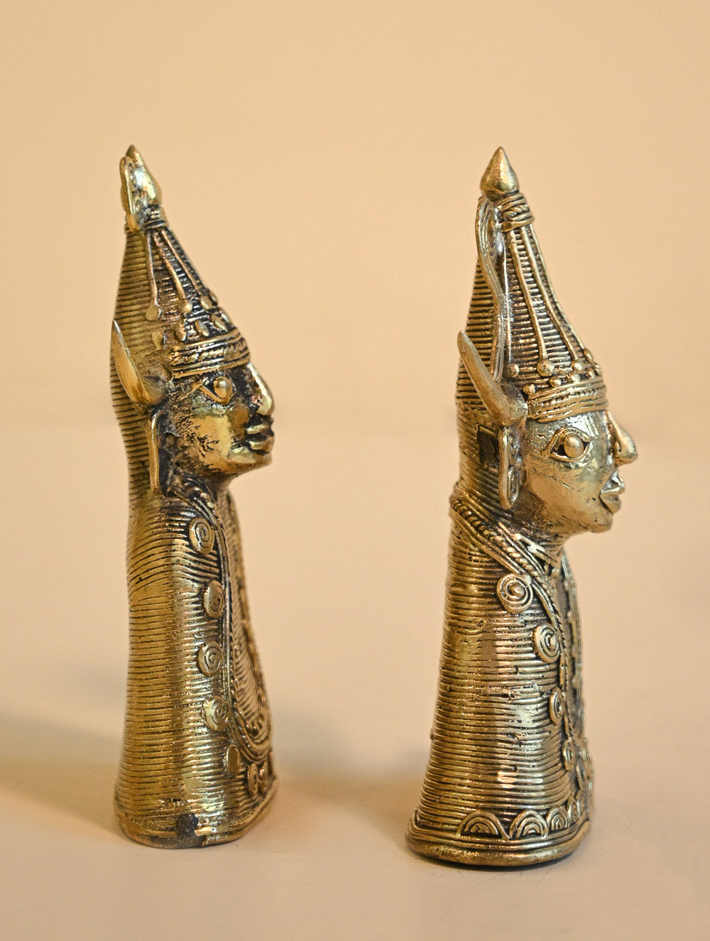 Exclusive Bastar & Dhokra Art Curio - Tribal Grace Duo (Set of 2) 