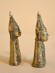 Exclusive Bastar & Dhokra Art Curio - Tribal Grace Duo (Set of 2) 