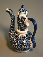 Khurja Pottery Decorative and Servingware - Midnight Bloom Ewer 