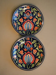 Khurja Pottery Decorative Plate - Twin Noor (Set of 2)