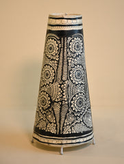 Andhra Leather Craft Lamp Shade - Noir Garden. Height - 17 inches